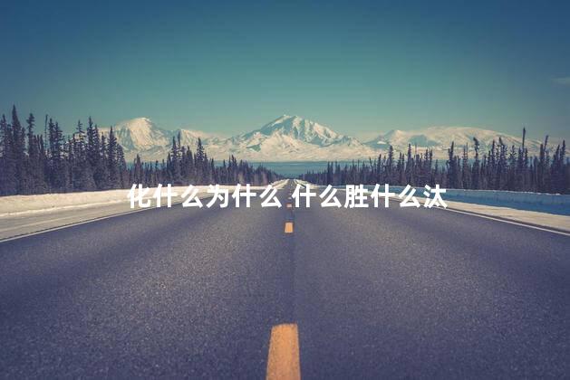 化什么为什么 什么胜什么汰